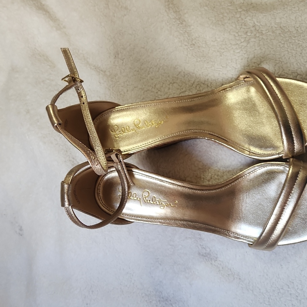 Gold Ankle Strap Sandals